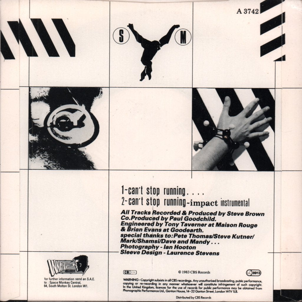 Space Monkey - Can't Stop Running - 7 Inch