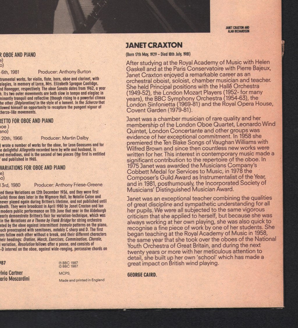 Janet Craxton - Art Of Janet Craxton - Lp