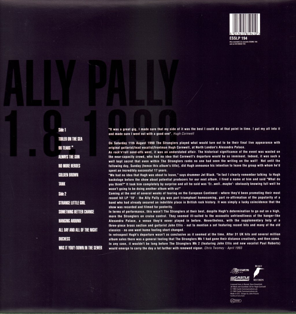 Stranglers - Saturday Night Sunday Morning (Ally Pally 1.8.1990) - Lp