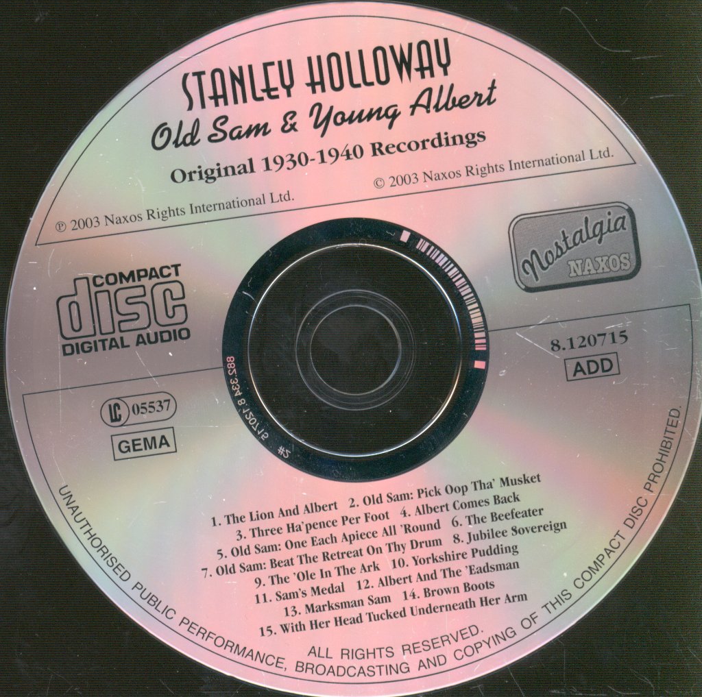 Stanley Holloway - Old Sam & Young Albert - Original Recordings 1930-1940 - Cd