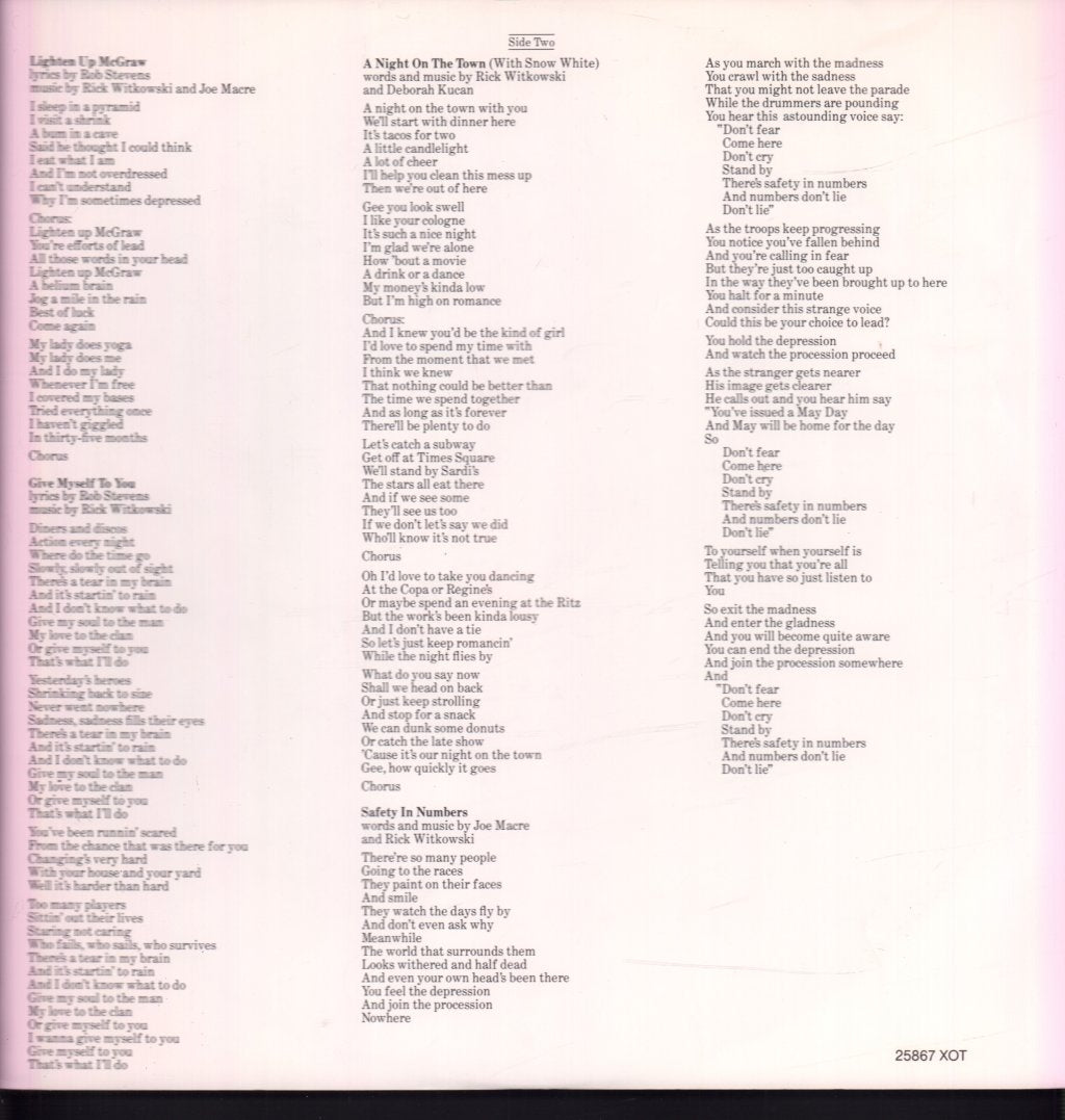 Crack The Sky - Safety In Numbers - Lp