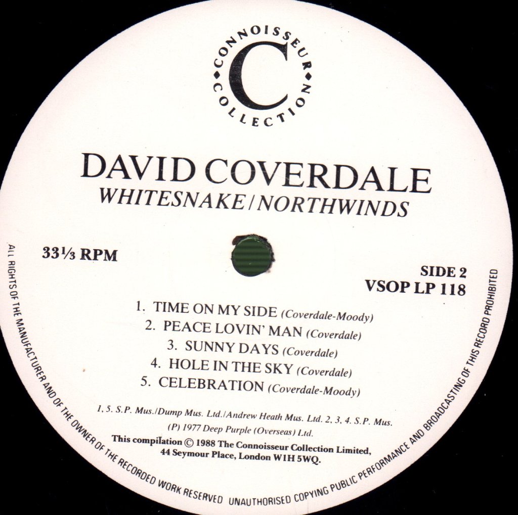 David Coverdale - Whitesnake / Northwinds - Double Lp
