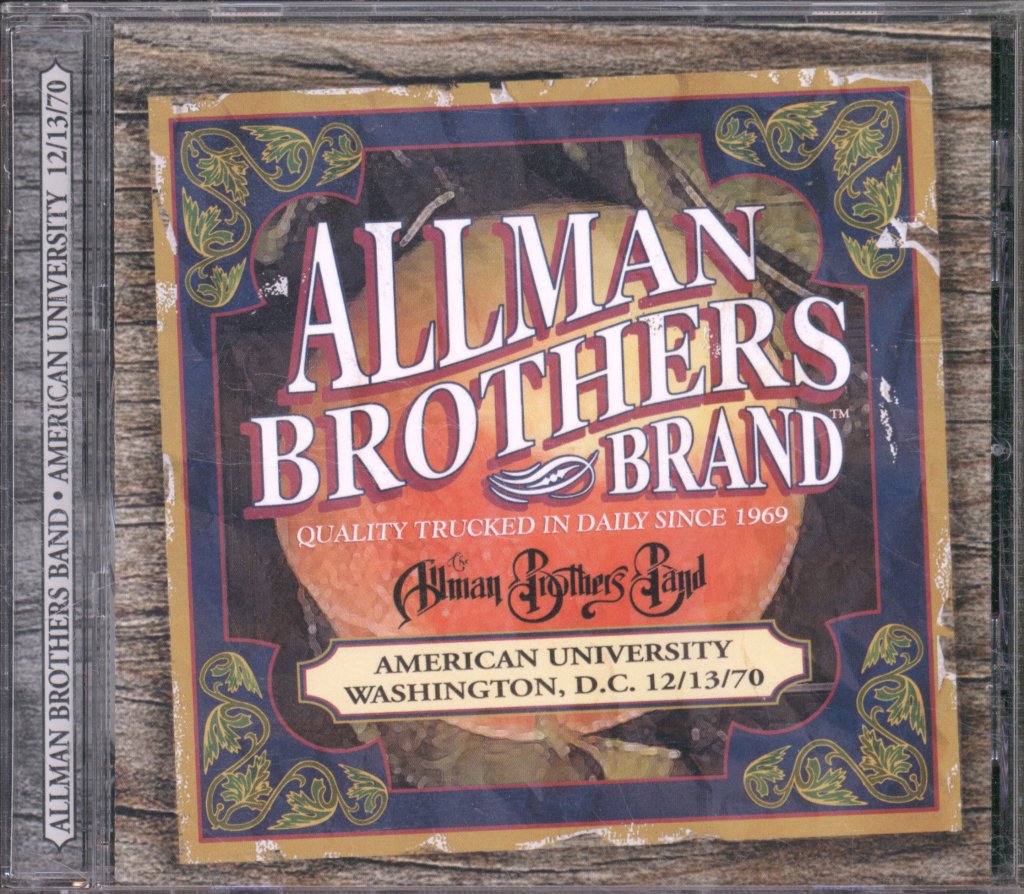 Allman Brothers Band - American University Washington, D.C. 12/13/70 - Cd