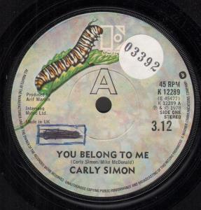 Carly Simon - You Belong To Me - 7 Inch