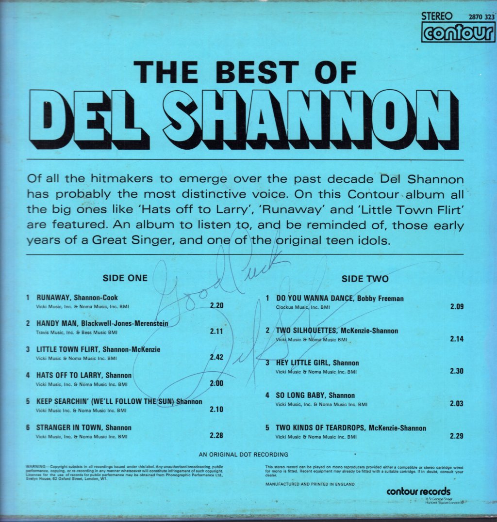 Del Shannon - Best Of - Lp