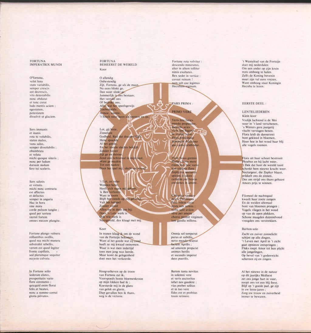 Ilona Van Brandt / Roland Bufkens / Jo Baert / Roger Leens - Carl Orff - Carmina Burana - Lp