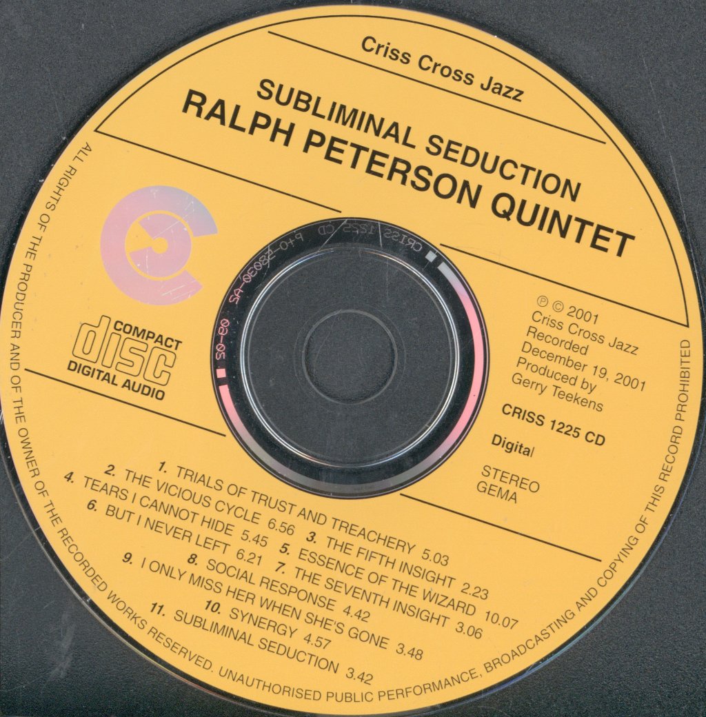Ralph Peterson Quintet - Subliminal Seduction - Cd