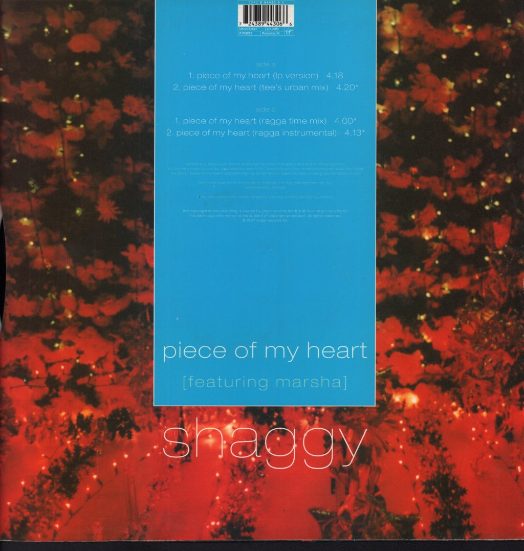 Shaggy - Piece Of My Heart - 12 Inch