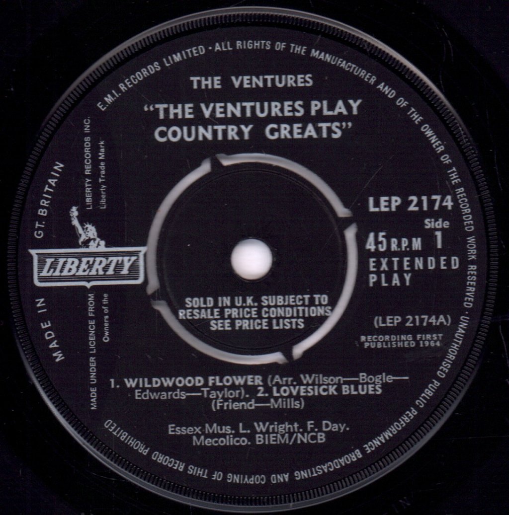 Ventures - Ventures Play Country Greats - 7 Inch
