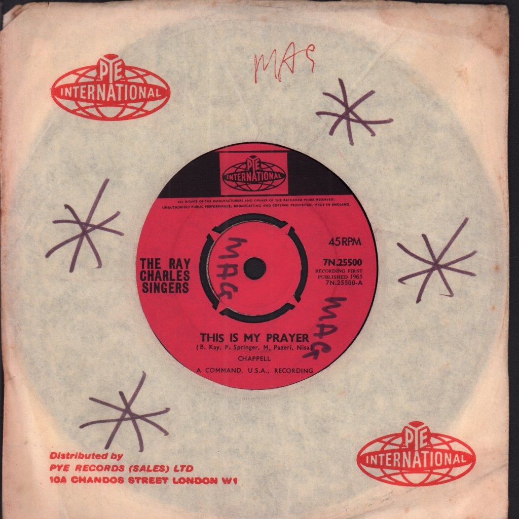 Ray Charles Singers - This Is My Prayer - 7 Inch