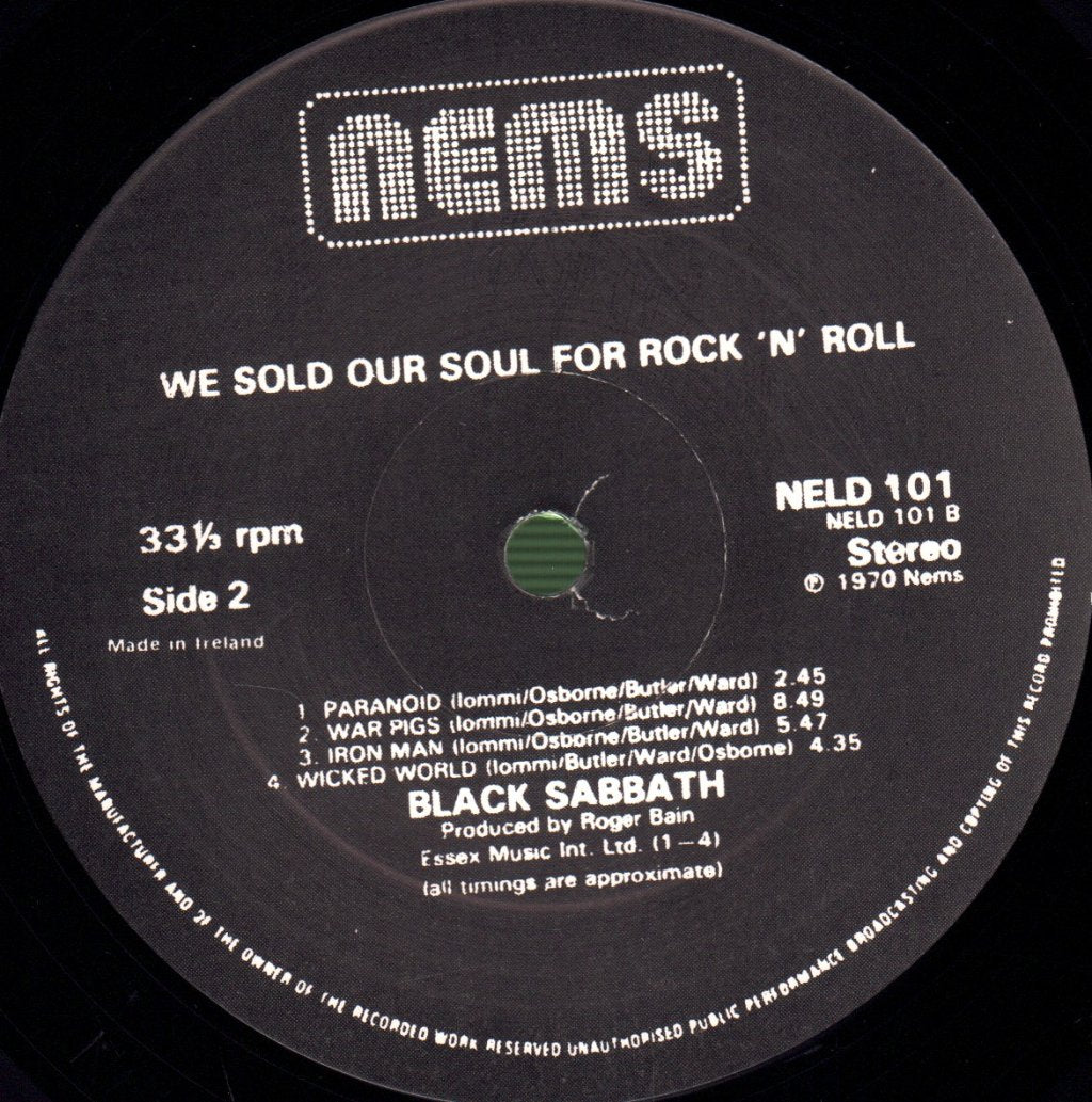 Black Sabbath - We Sold Our Soul For Rock N Roll - Double Lp