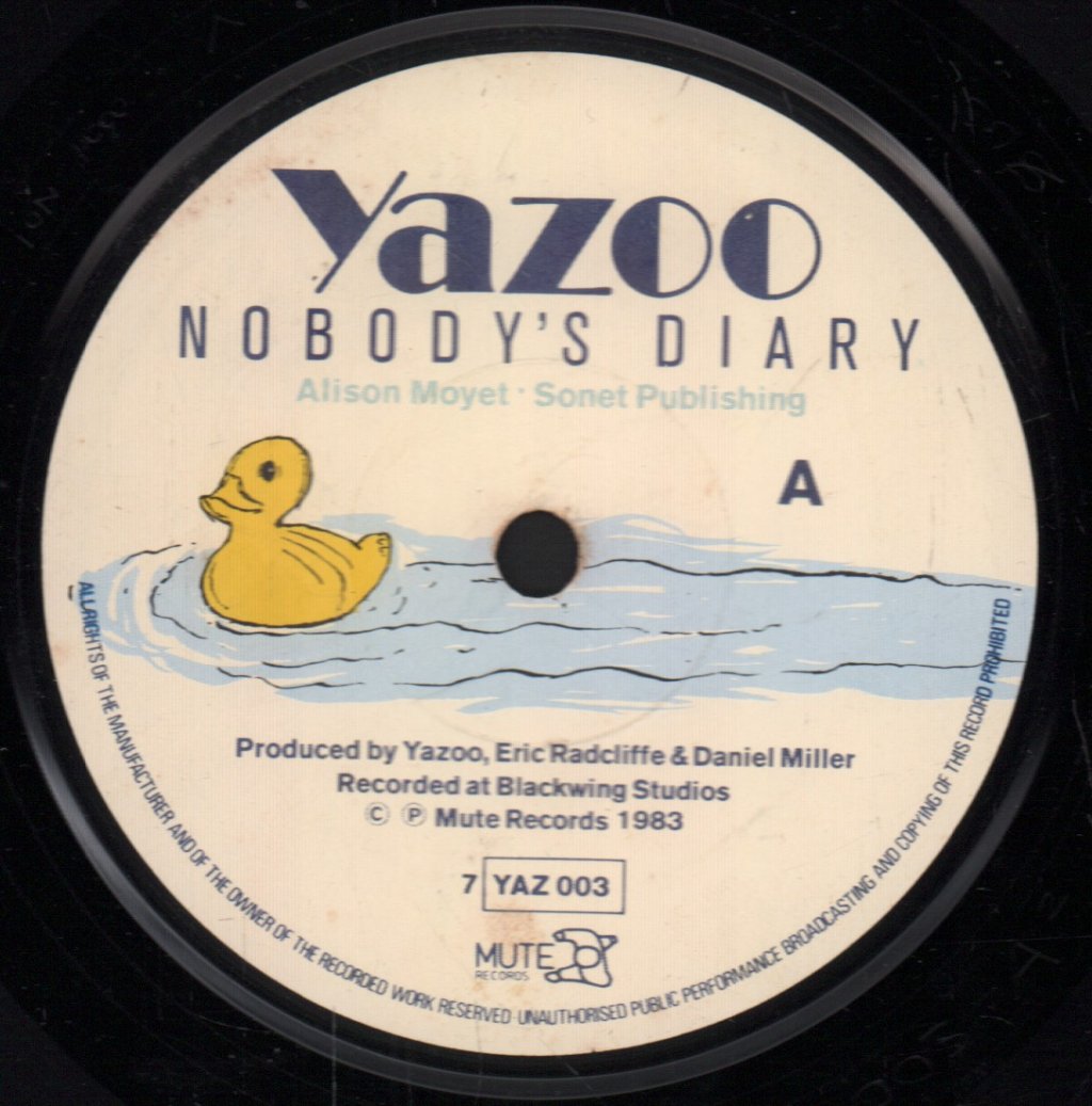 Yazoo - Nobody's Diary - 7 Inch