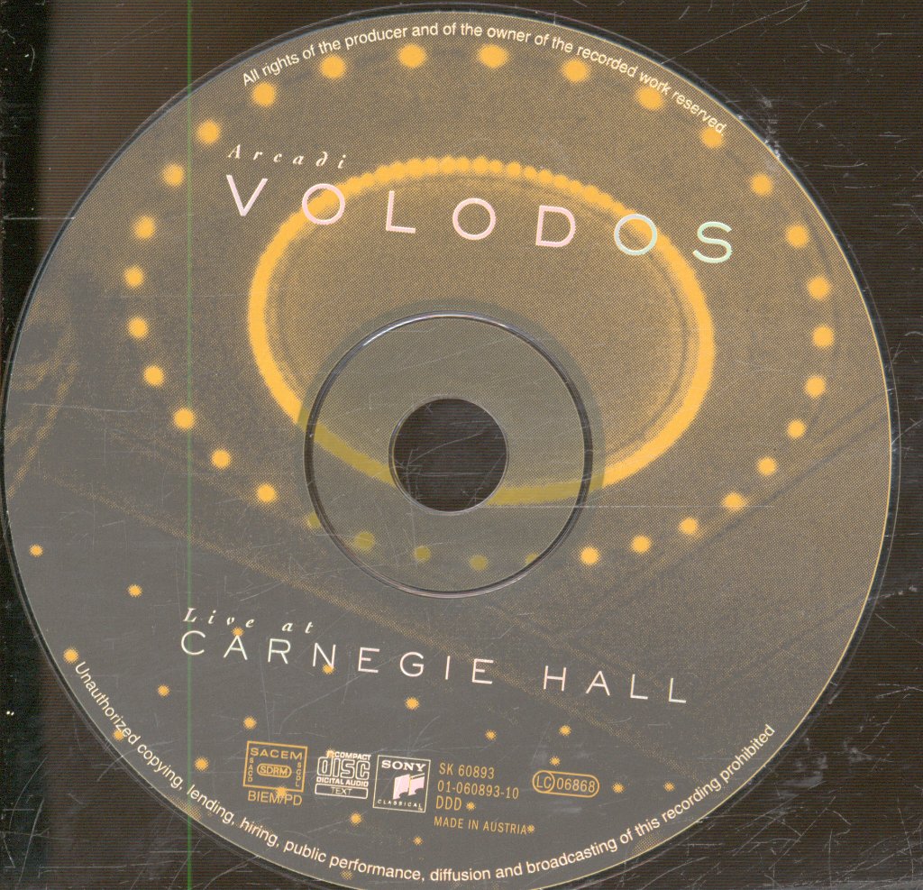 Arcadi Volodos - Live At Carnegie Hall - Cd
