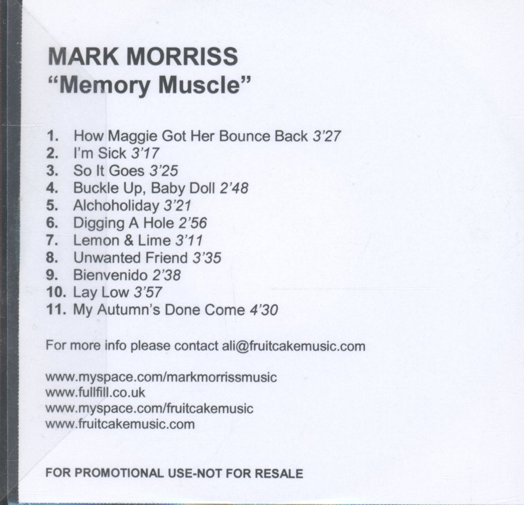 Mark Morriss - Memory Muscle - Cdr