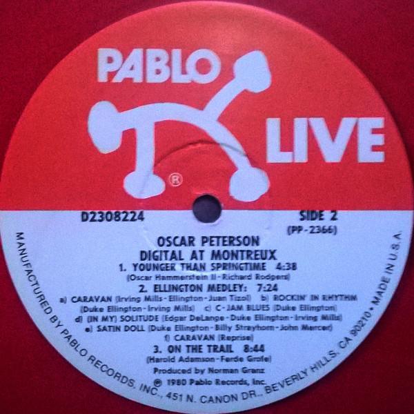 Oscar Peterson - Digital At Montreux - Lp