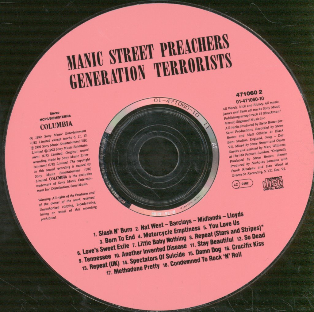Manic Street Preachers - Generation Terrorists - Cd