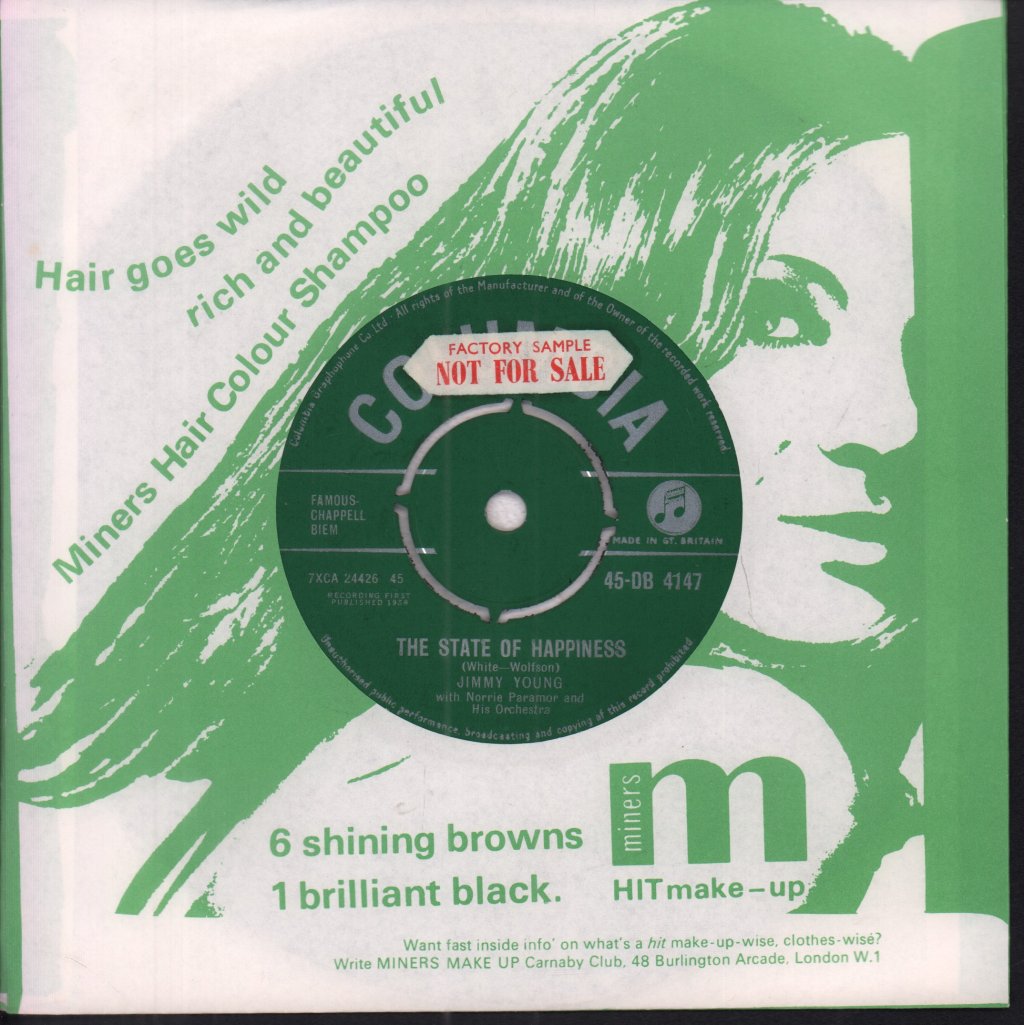 Jimmy Young (Easy Listening) - Her Hair Was Yellow - 7 Inch