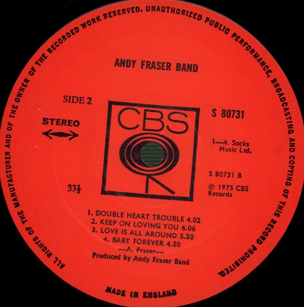 Andy Fraser Band - Andy Fraser Band - Lp