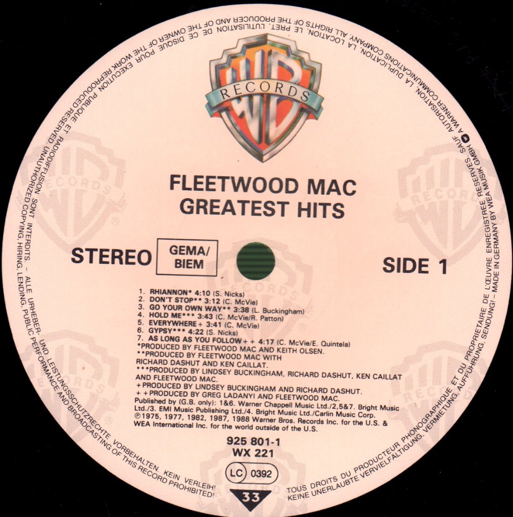 Fleetwood Mac - Greatest Hits - Lp