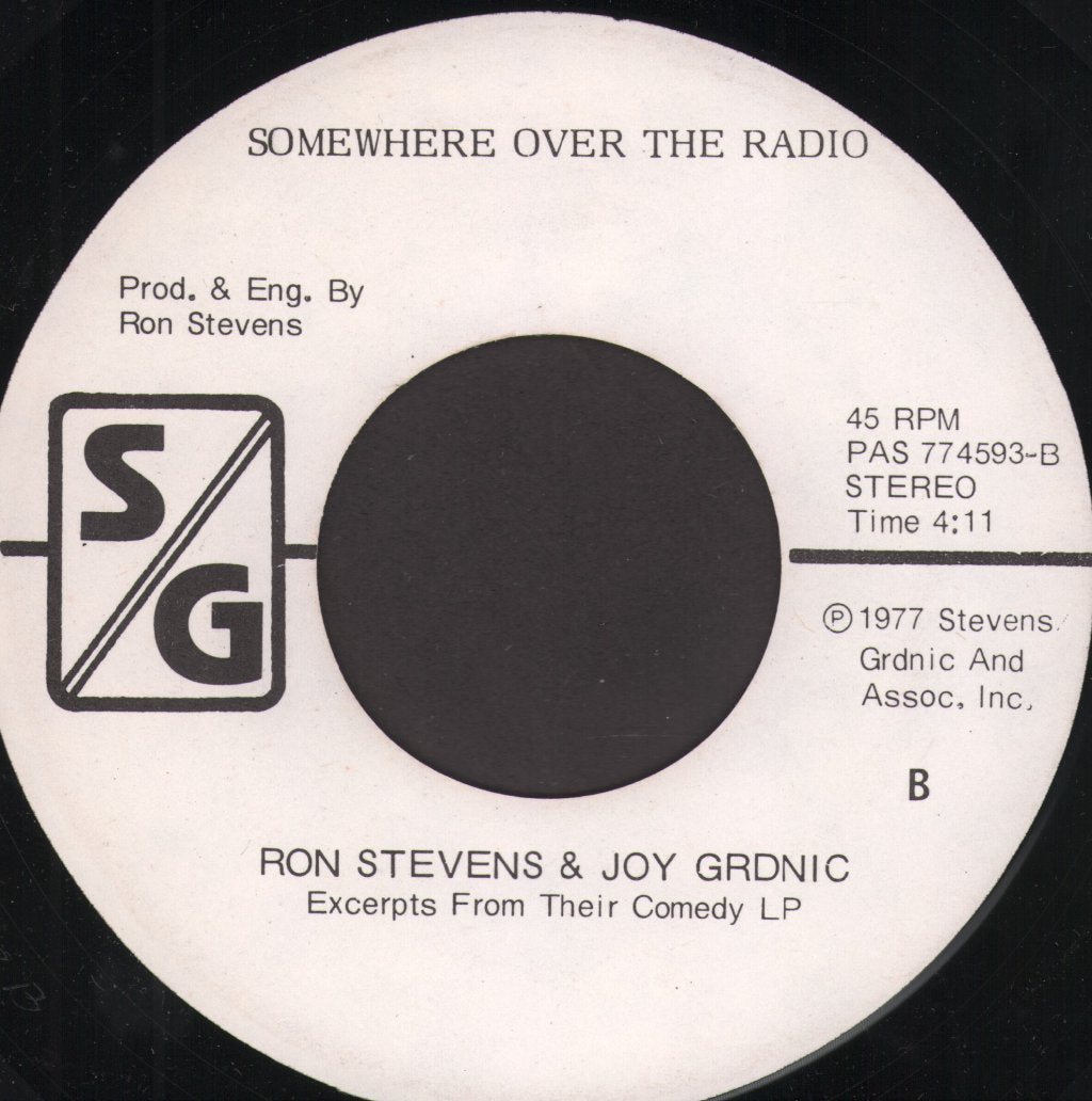 Garbage / Ron Stevens & Joy Grdnic - Bend Over Beethoven - 7 Inch
