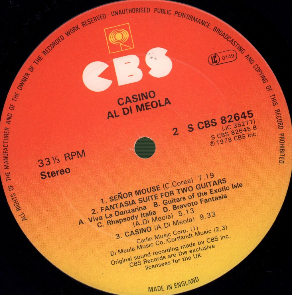 Al Di Meola - Casino - Lp