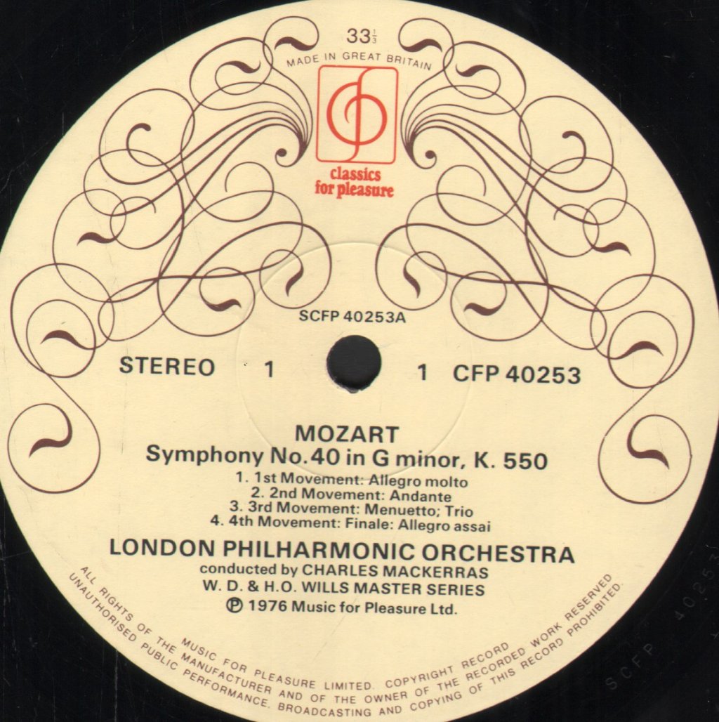 Charles Mackerras / London Philharmonic Orchestra - Mozart - Symphony No.40 / No.41 - Lp