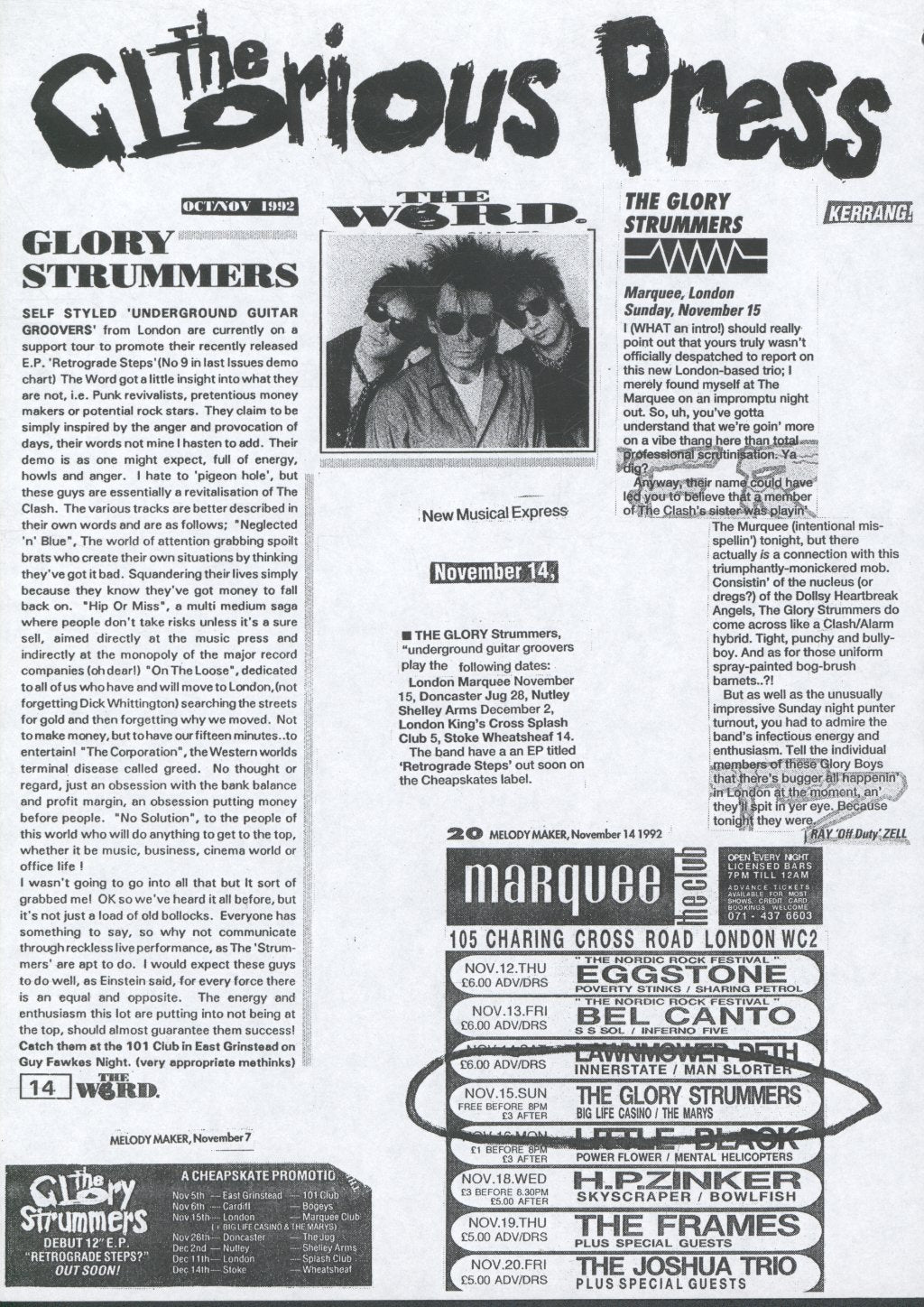 Glory Strummers - Retrograde Steps - 12 Inch