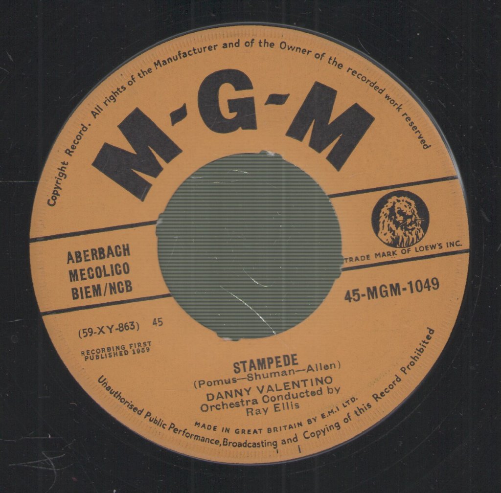 Danny Valentino - Stampede - 7 Inch
