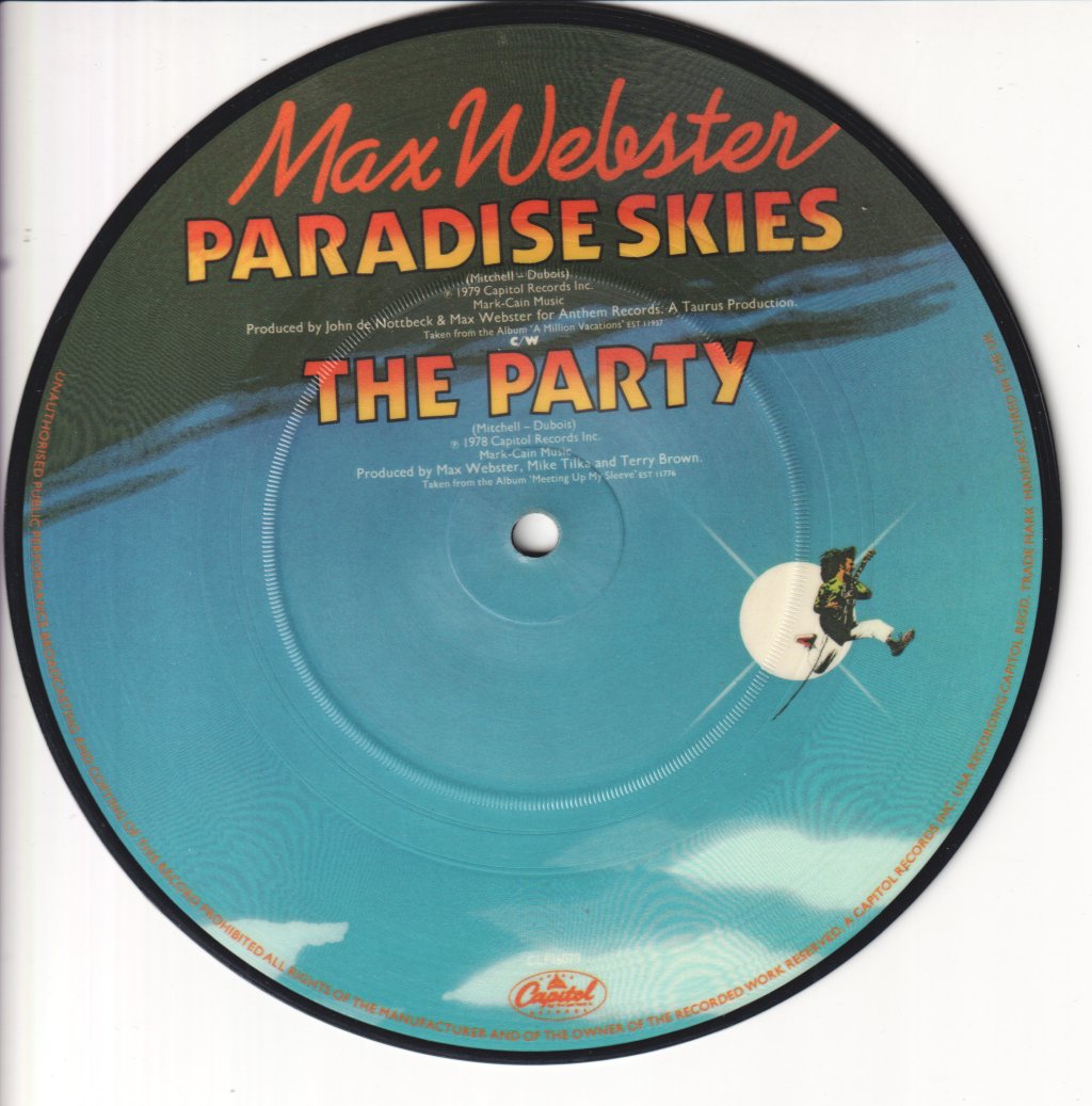 Max Webster - Paradise Skies - 7 Inch
