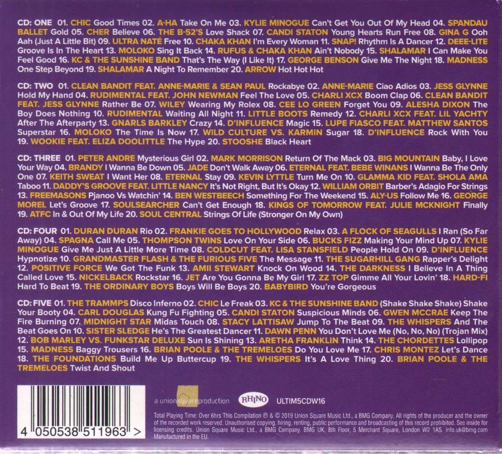 Various Artists - Good Times - 100 Ultimate Party Anthems (The Ultimate Collection) - Cd Set