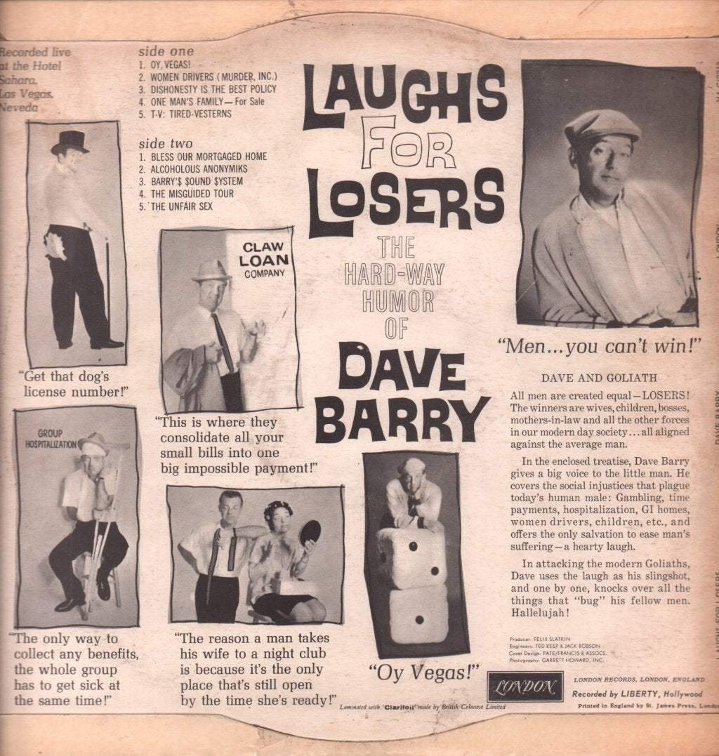 dave barry - Laughs For Losers - Lp