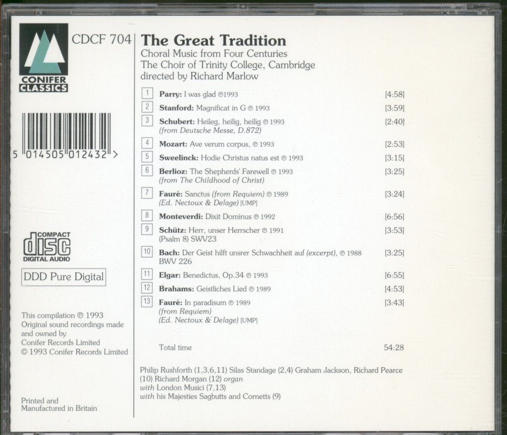Choir Of Trinity College, Cambridge / Richard Marlow - Great Tradition - Cd
