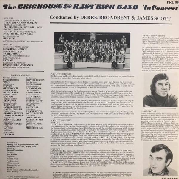 Brighouse And Rastrick Brass Band - In Concert - Lp