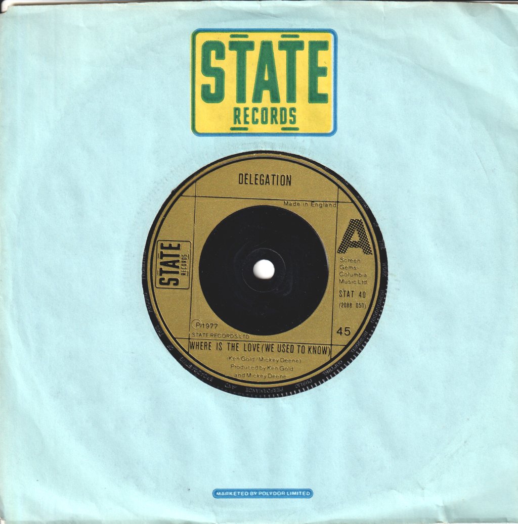 Delegation - Where Is The Love - 7 Inch