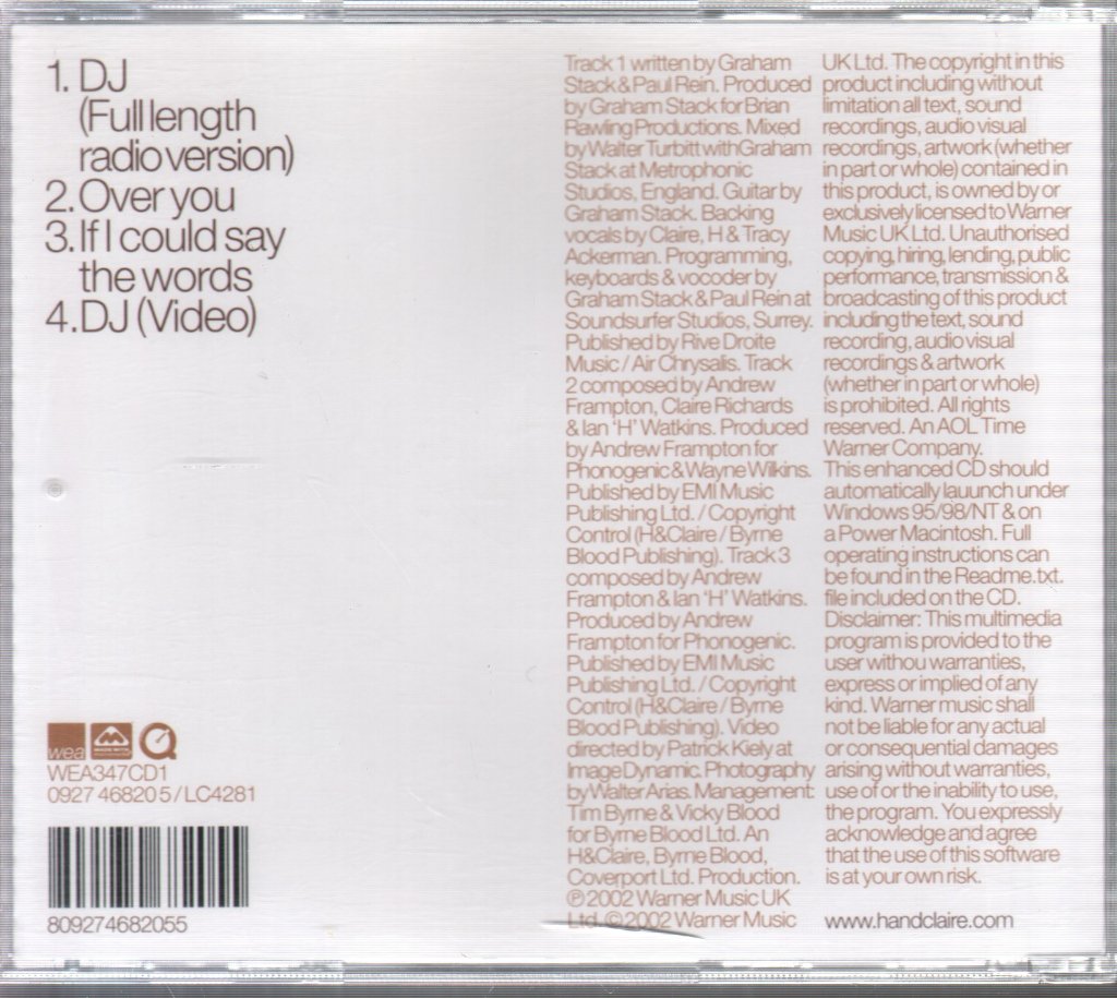 H And Claire - Dj - Cd
