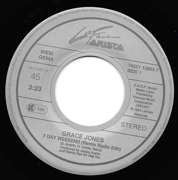 Grace Jones - 7 Day Weekend - 7 Inch
