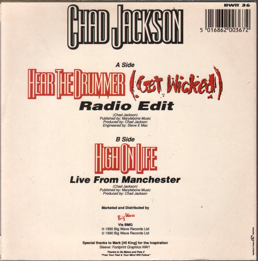 Chad Jackson - Hear The Drummer - 7 Inch