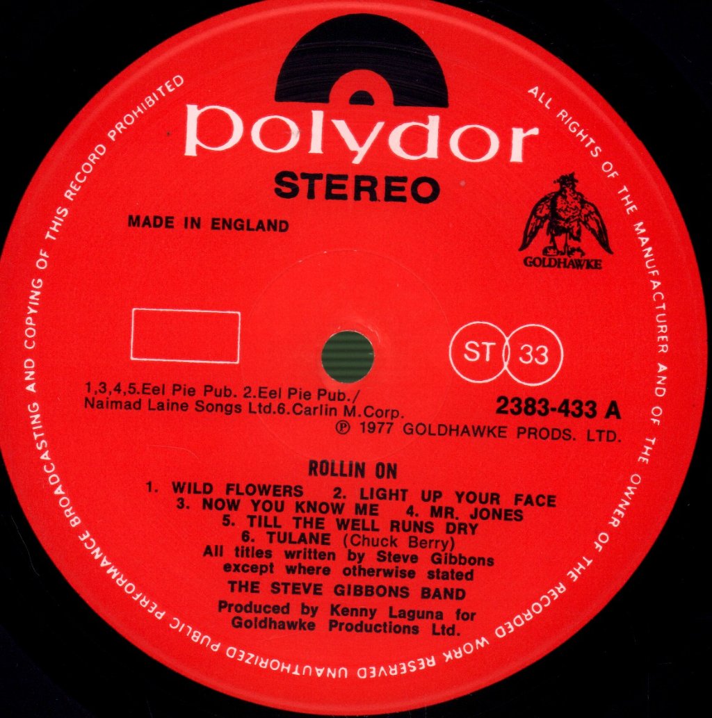 Steve Gibbons Band - Rollin On - Lp