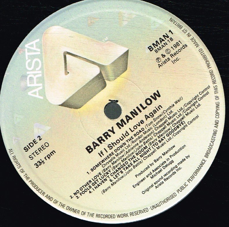 Barry Manilow - If I Should Love Again - Lp