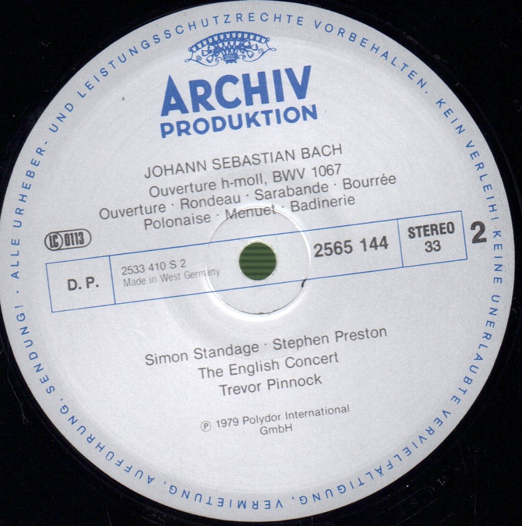 English Concert / Trevor Pinnock - Johann Sebastien Bach - Ouvertüren BWV 1066-1069 - Double Lp