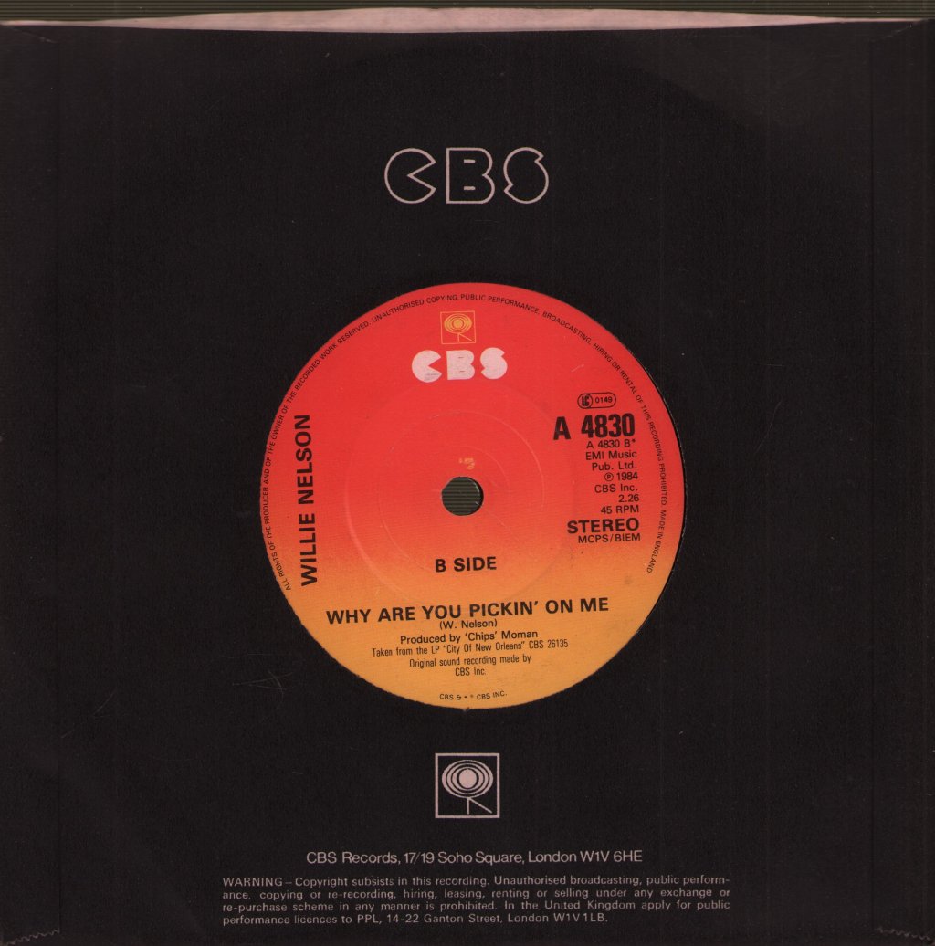 Willie Nelson - Cry - 7 Inch