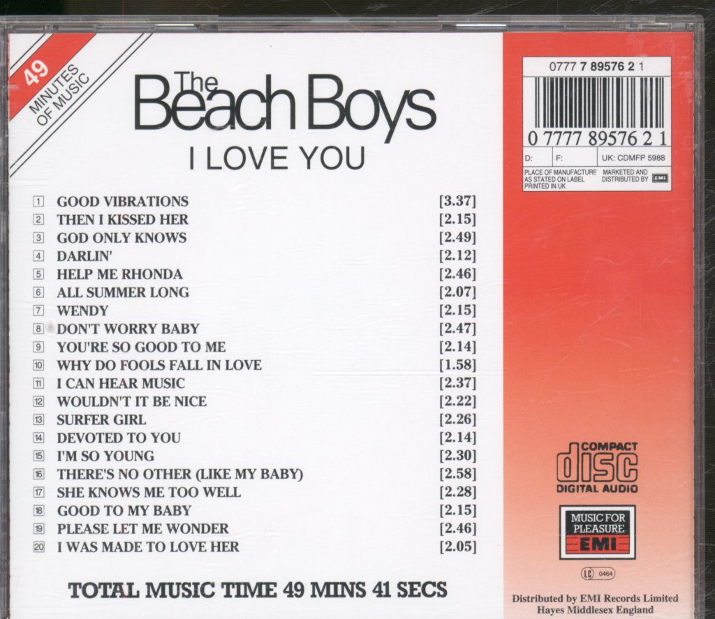 Beach Boys - I Love You - Cd