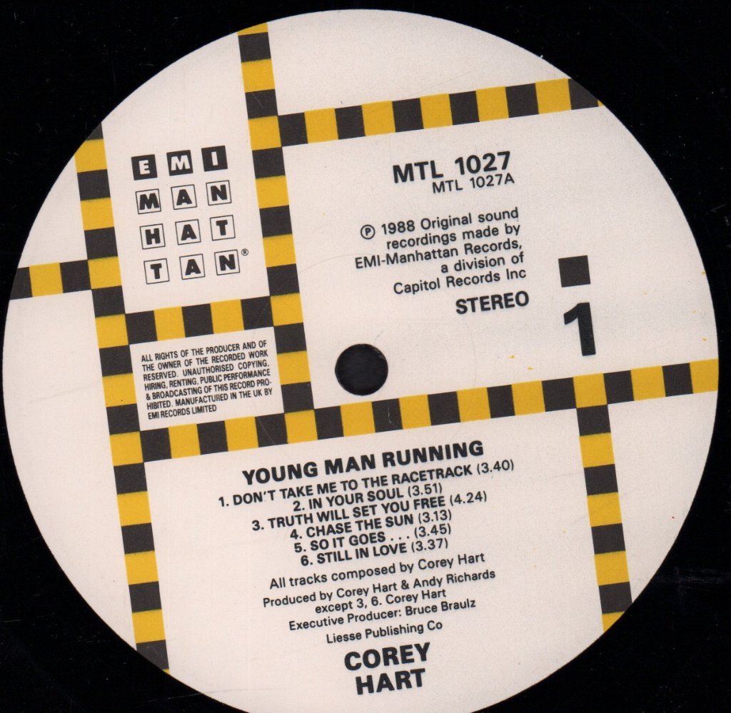 Corey Hart - Young Man Running - Lp