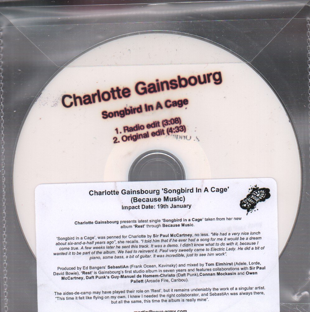 Charlotte Gainsbourg - songbird in a cage - Cdr