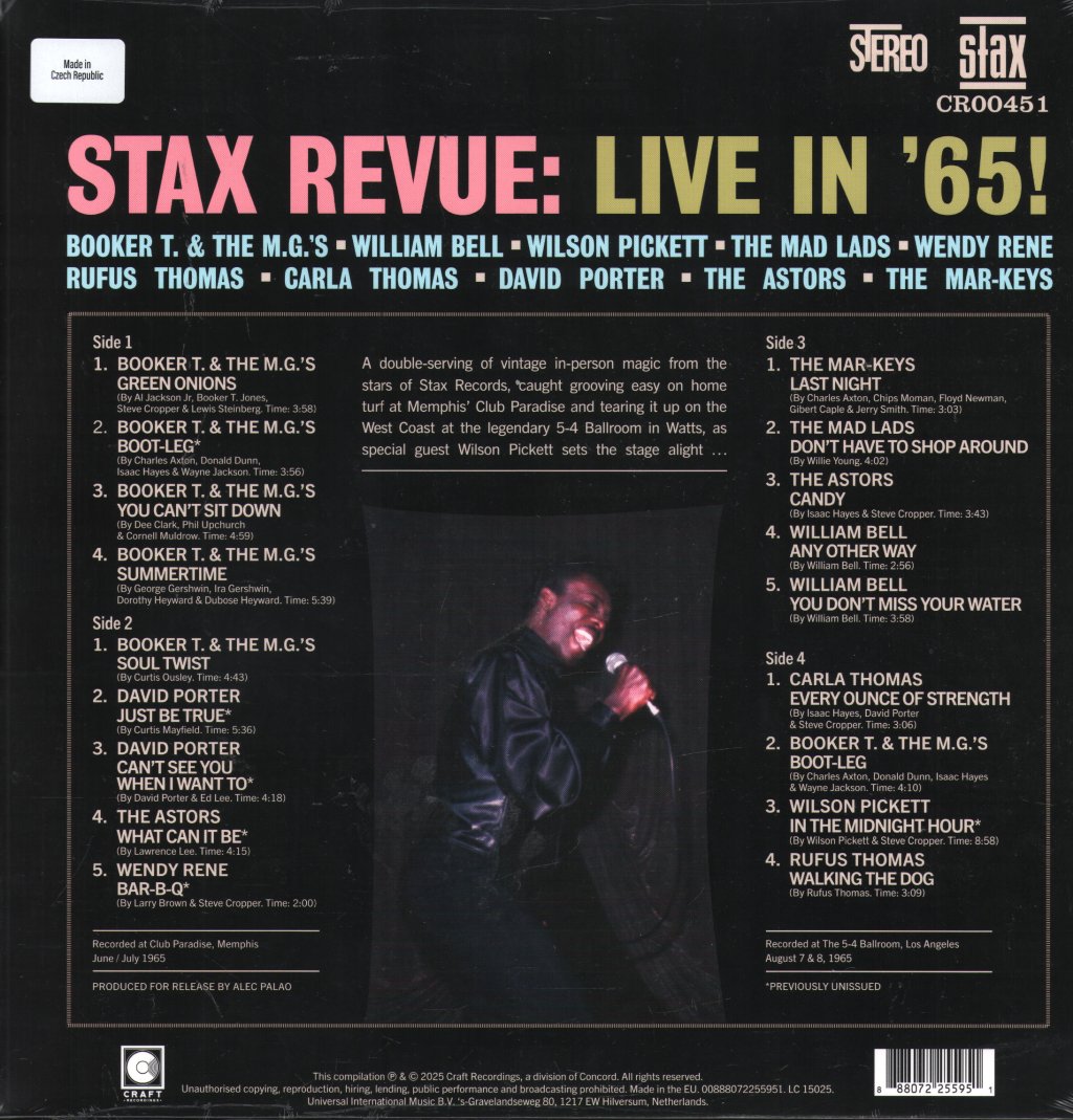 Various Artists - Stax Revue: Live in ’65! - Double Lp