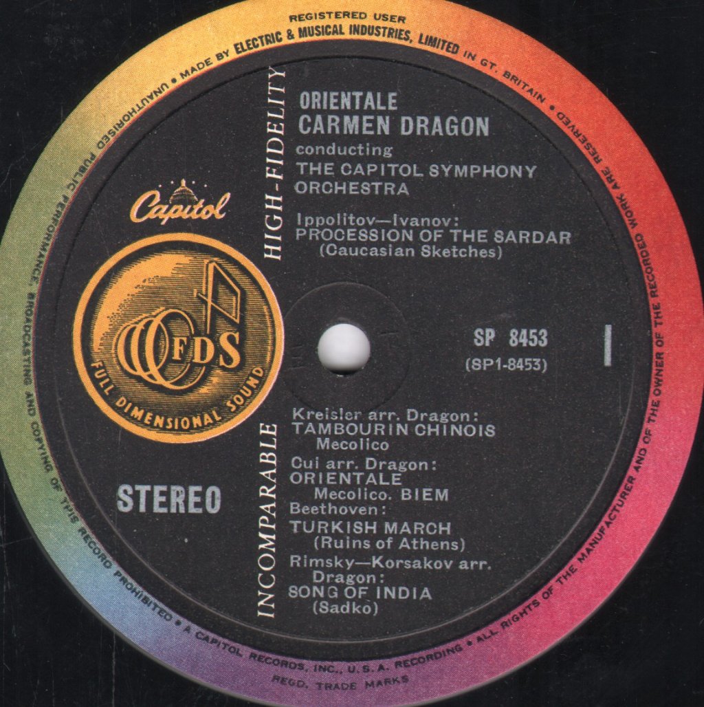 Carmen Dragon / Capitol Symphony Orchestra - Orientale - Lp