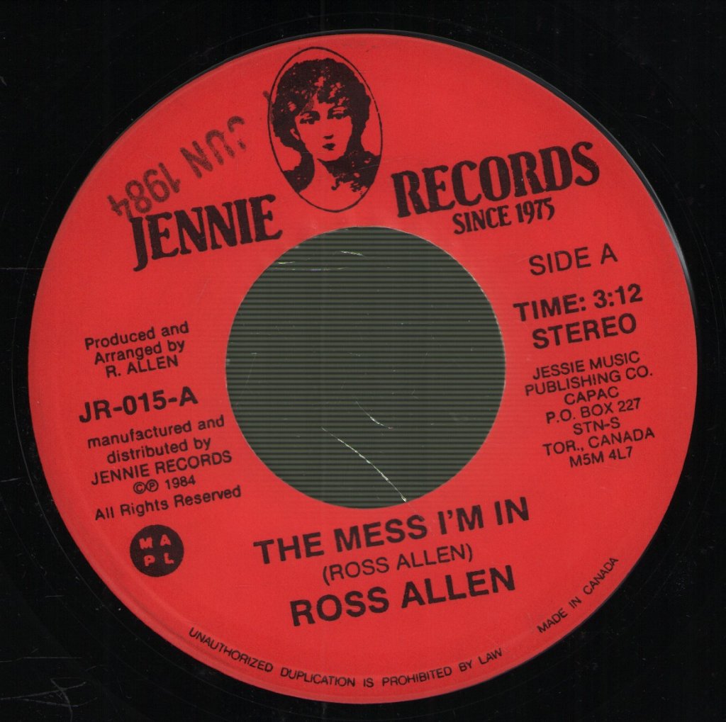 Ross Allen (Country) - Mess I'm In - 7 Inch