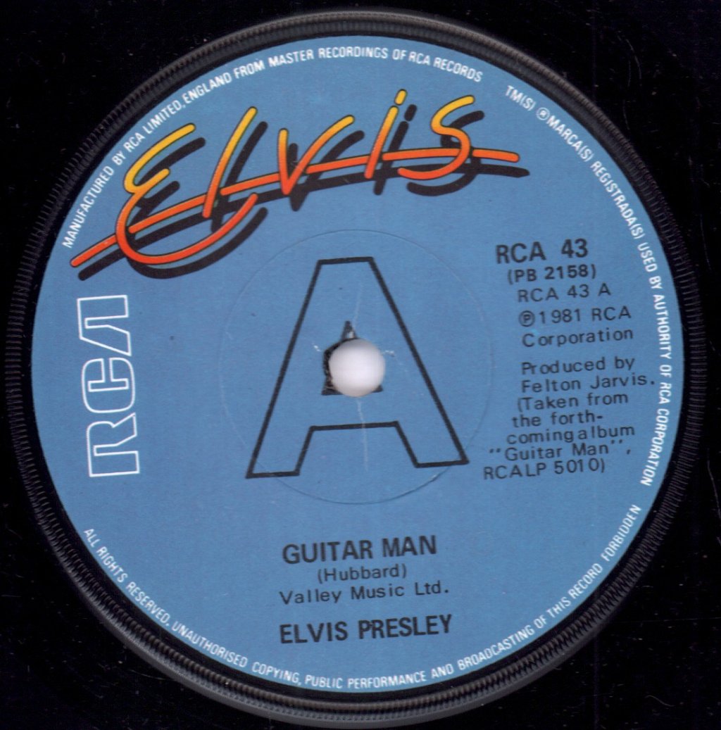 Elvis Presley - Guitar Man - 7 Inch
