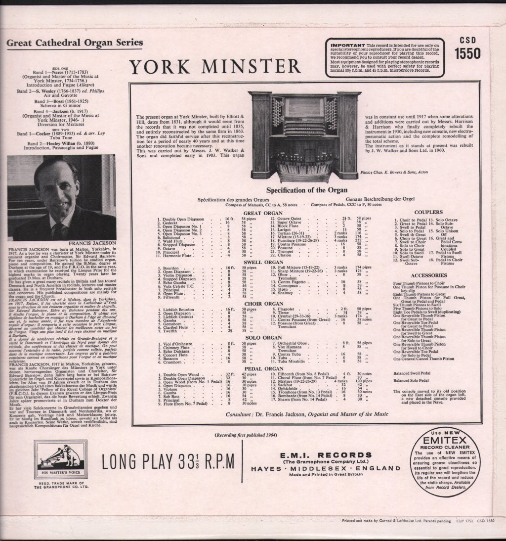 Francis Jackson - York Minster - Lp