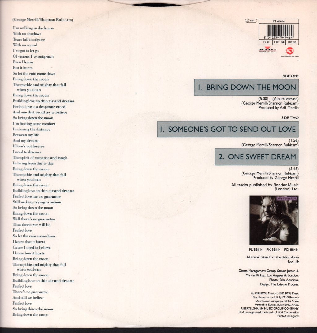 Boy Meets Girl (Pop) - Bring Down The Moon - 12 Inch